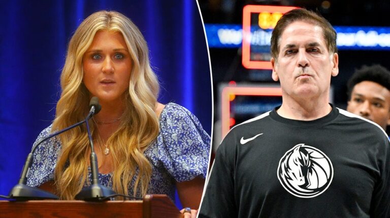 Riley Gaines mocks Mark Cuban for suggesting pro-Trump women aren't 'strong' or 'intelligent'