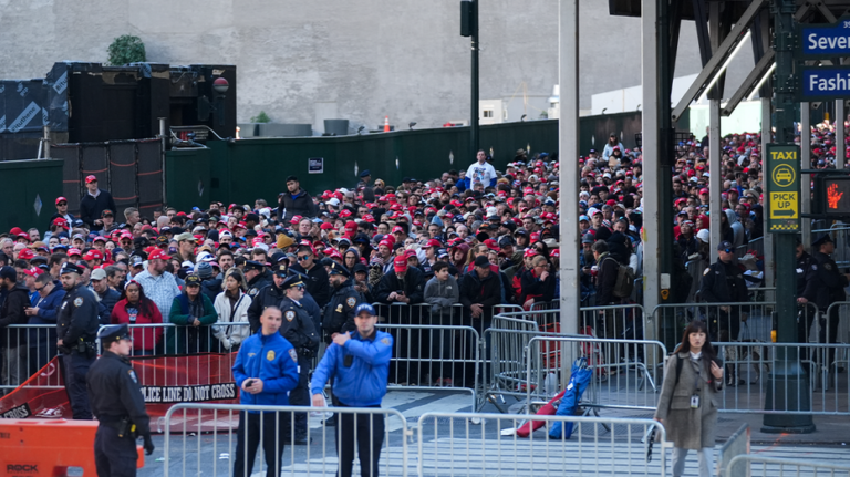 Trump closing arguments rally under way at Madison Square Garden