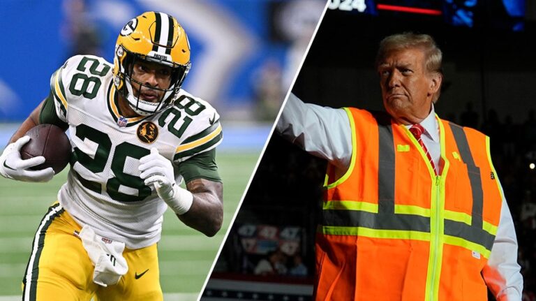 Packers star running back AJ Dillon gets special shoutout at Trump rally in key battleground state