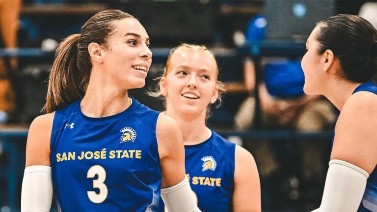 SJSU trans volleyball player mobbed by team for winning play after teammates sued over harm of trans inclusion