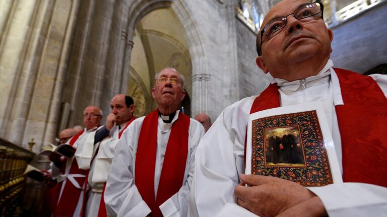 Priest stabbed in the face during Mass as religion-based hate crime is on the rise worldwide