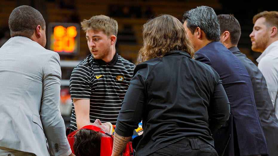 Missouri star basketball player stretchered off court in scary moment