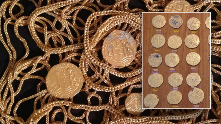 Centuries-old gold treasure recovered by Florida authorities after being stolen