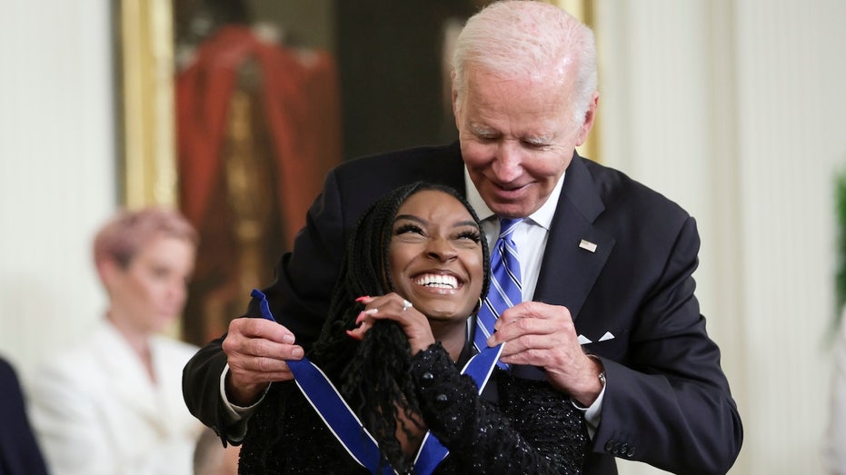 Simone Biles calls for Biden to 'make things shake' before leaving office after Trump beats Harris