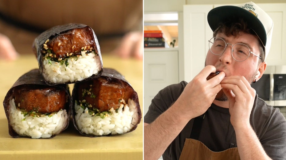 Recipe is 'Hawaiian classic' using teriyaki short ribs instead of canned meat