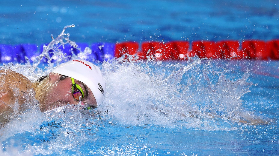 American Jack Alexy wins first individual gold medal in men’s 100m free final at world swimming championships