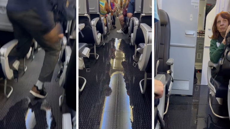 American Airlines passengers react as cabin floods with 'disgusting' liquid midflight