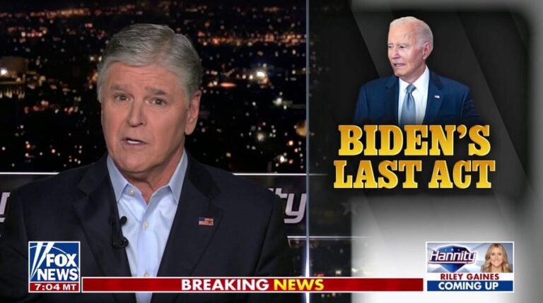 SEAN HANNITY: Biden is 'solely focused on sabotaging' incoming Trump admin in final weeks in office