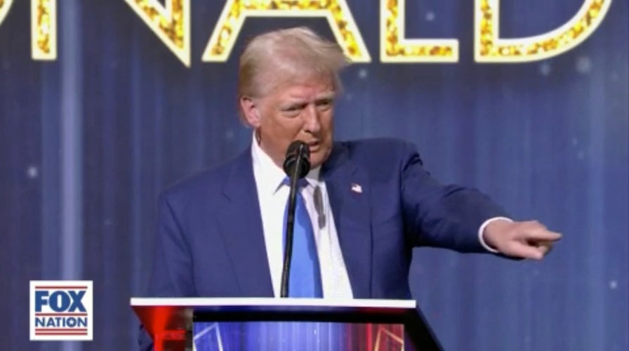 President-elect Donald Trump receives the 'Patriot of the Year' award at Fox Nation's Patriot Awards