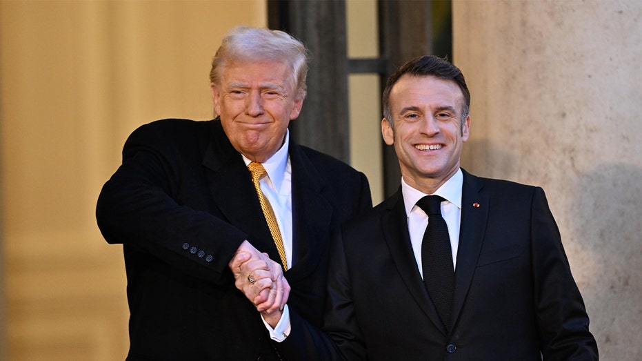 Social media reacts to Trump 'dominating world leaders' with Macron handshake during meeting in France