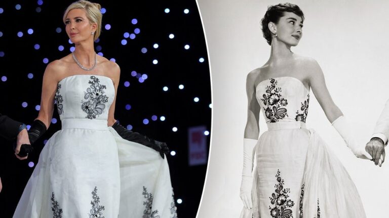 Ivanka Trump's inauguration gown gives nod to Audrey Hepburn as star's son shares ties between famous families