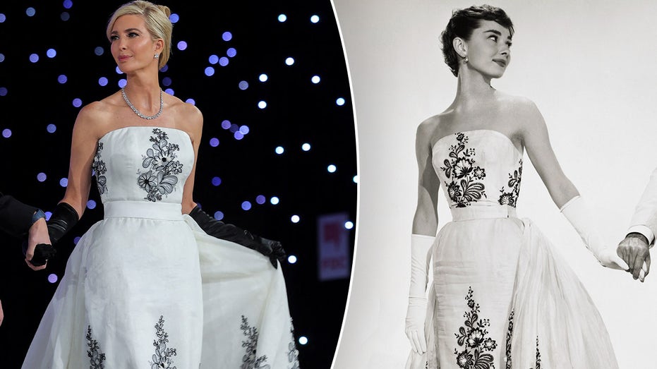 Ivanka Trump's inauguration gown gives nod to Audrey Hepburn as star's son shares ties between famous families