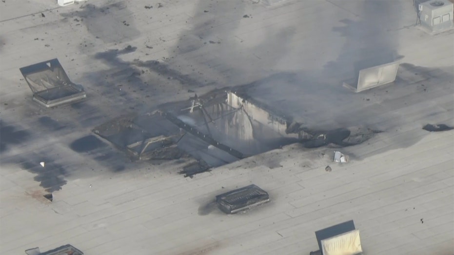 SEE IT: Small plane crash in California leaves gaping hole in roof, pilot killed