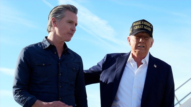 Newsom thanks Trump for coming to California to tour fire damage