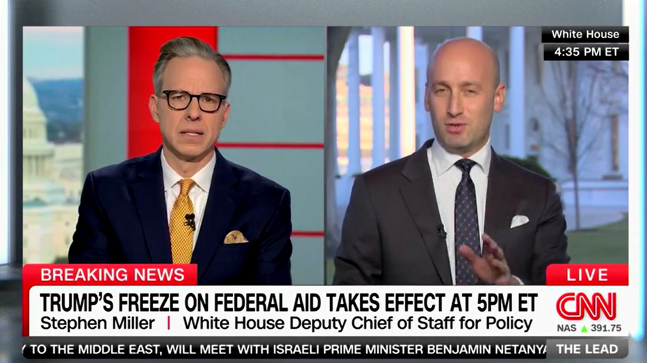 Stephen Miller battles Jake Tapper on 'false' media narrative about federal aid freeze