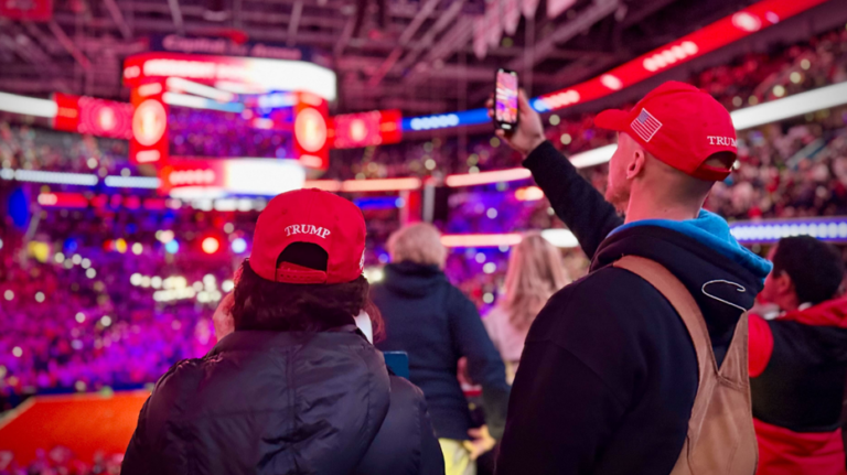 Trump fans endure frigid temps, sleet and snow for a chance to see president-elect