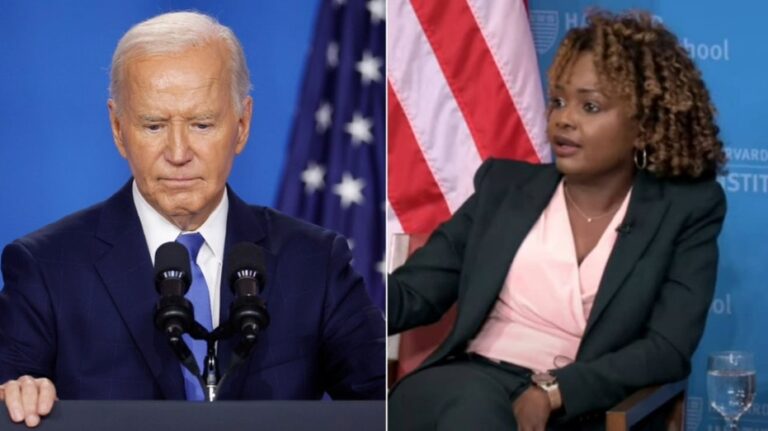 Karine Jean-Pierre ripped over 'firing squad' recap of Biden's exit from race: 'Still doesn't understand'