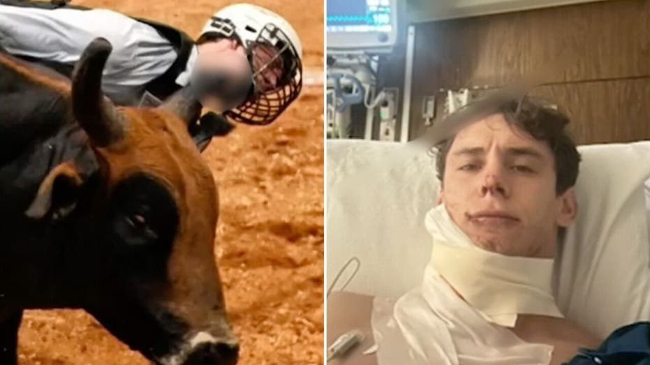 Rodeo rider cheats death when bull's horn slices neck open