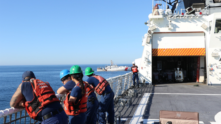 Coast Guard using ship, helicopter to search for missing crew member in Eastern Pacific Ocean