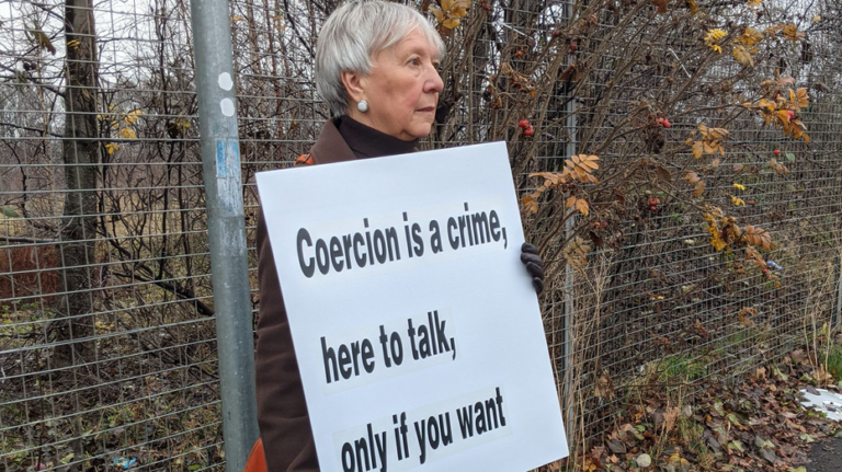 Grandmother arrested for holding sign offering conversation outside Scottish hospital performing abortions