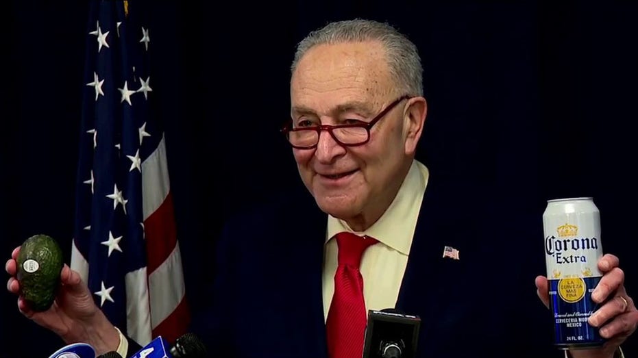 Schumer mocked for Corona and guac clip warning Trump tariffs will hurt Super Bowl parties: 'Not good at this'