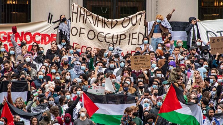 Harvard 'no longer affiliated' with librarian who tore down hostage fliers at anti-Israel rally