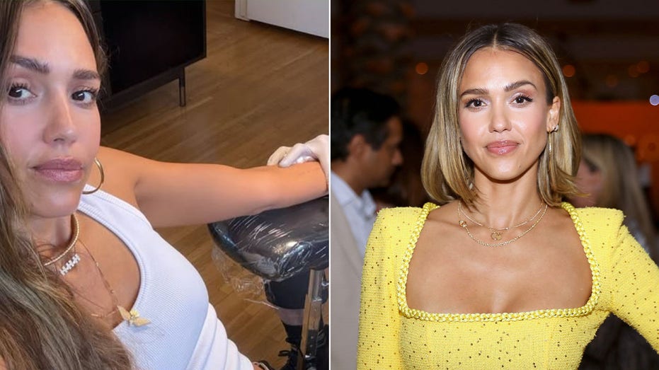 Jessica Alba shows off new tattoo following split with husband Cash Warren