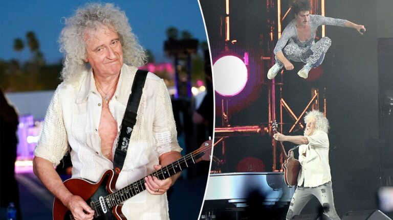 Queen guitarist Brian May returns to Coachella stage in surprise performance after suffering ‘scary’ stroke
