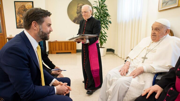 Vance was one of Pope Francis' last visitors