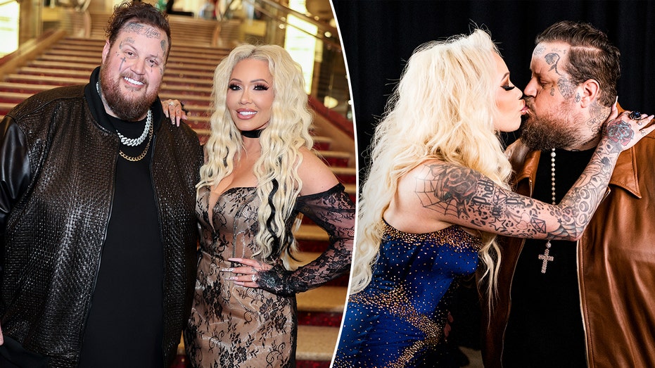 Jelly Roll’s wife grabs country star’s attention with risqué move at hockey rink
