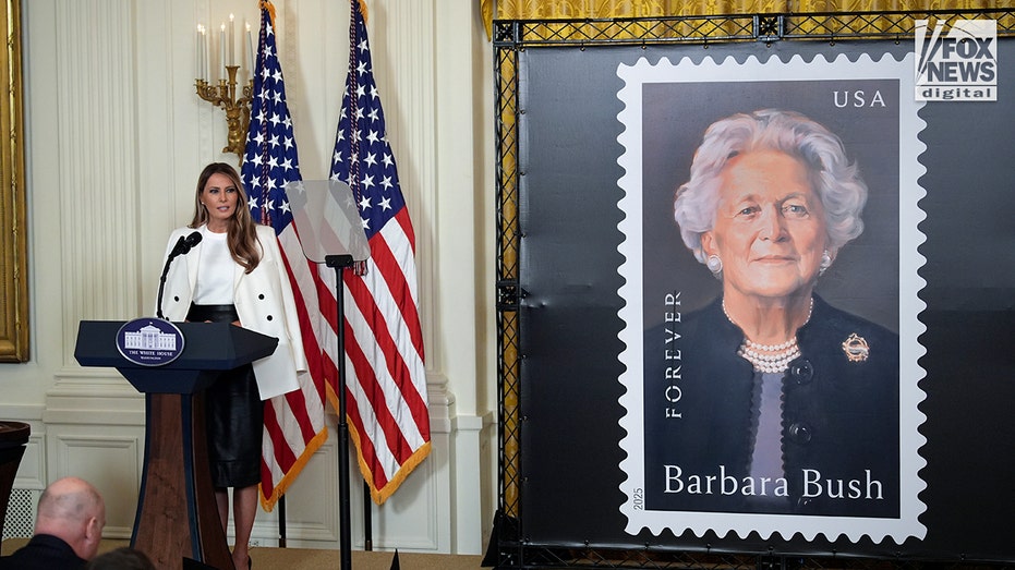 First lady Melania Trump unveils new stamp honoring Barbara Bush: 'Her legacy lives on'