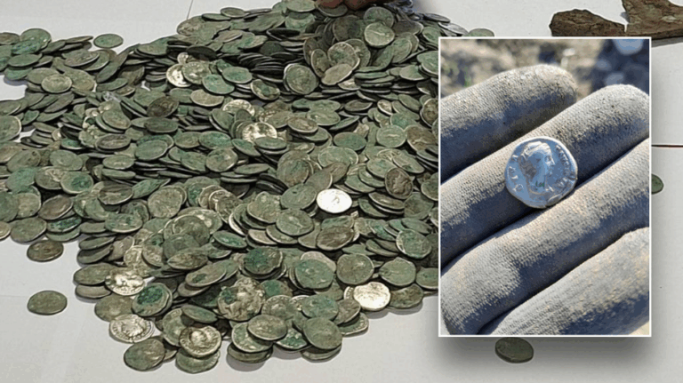 Man stumbles across hoard of priceless coins while out for nature walk: 'Face to face with history'