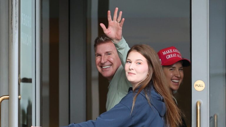 Todd Chrisley smiles in first public outing since Trump pardon