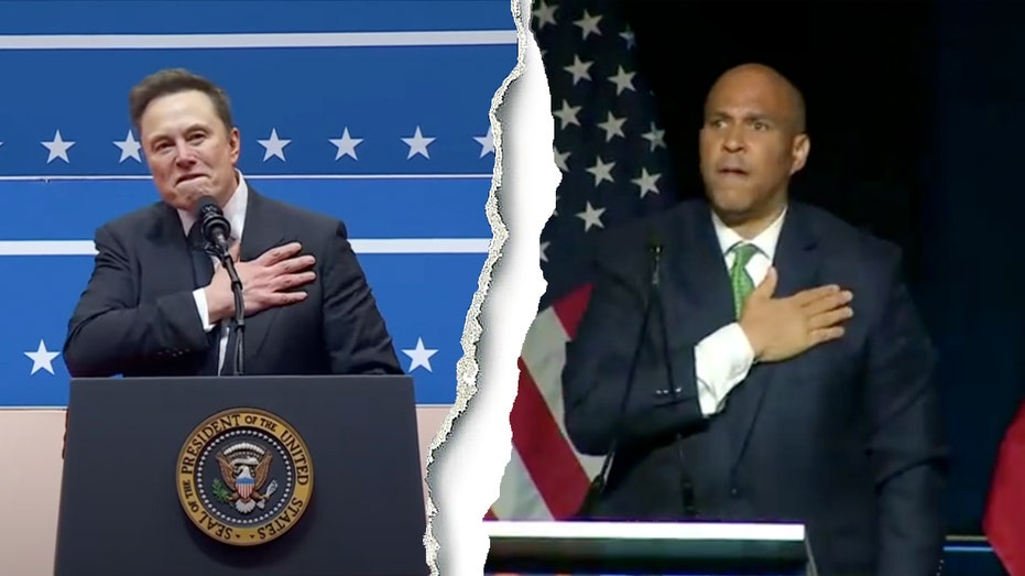 Elon Musk and Cory Booker made similar salutes but media reacted much differently