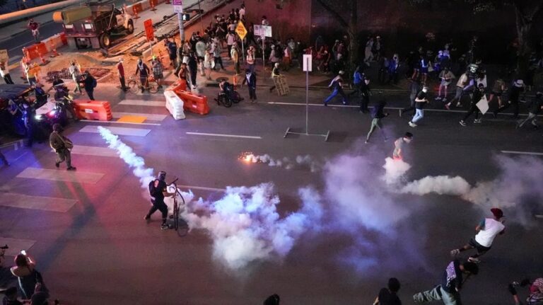Blue city joins LA chaos as anti-ICE agitators injure officers in violent riots
