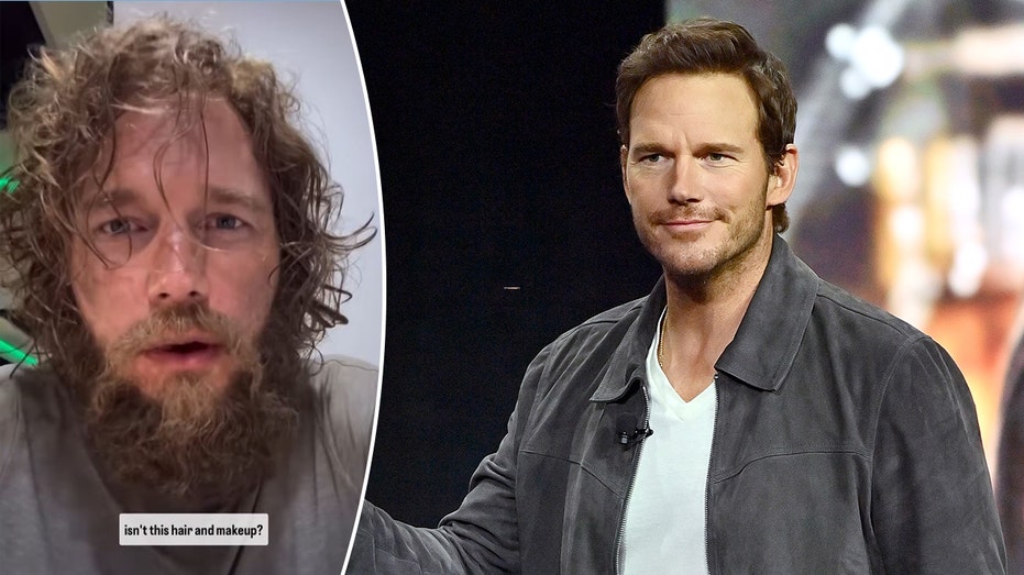Chris Pratt debuts dramatic new look with fake blood and beard