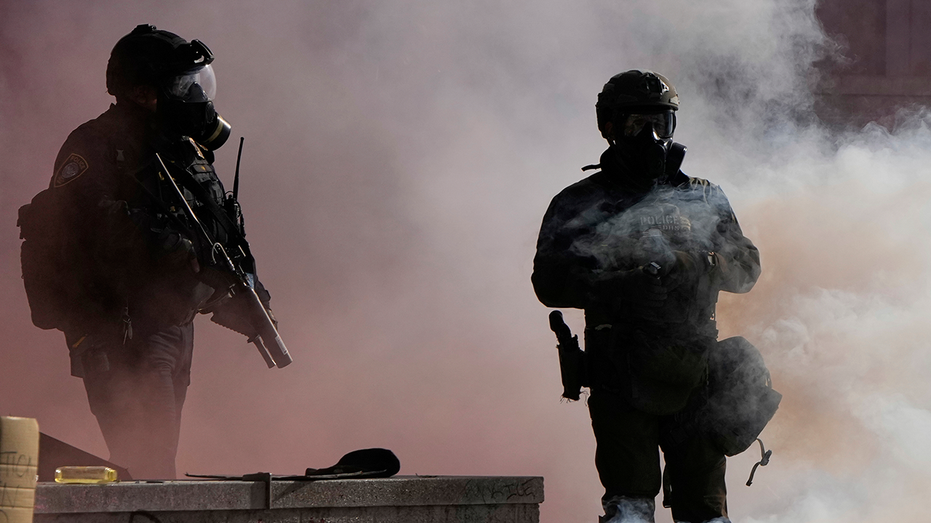 Officers injured as Portland rioters breach ICE building with explosives and rocks