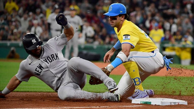Yankees outfielder's lackadaisical effort on bases costs team in crucial situation vs Red Sox