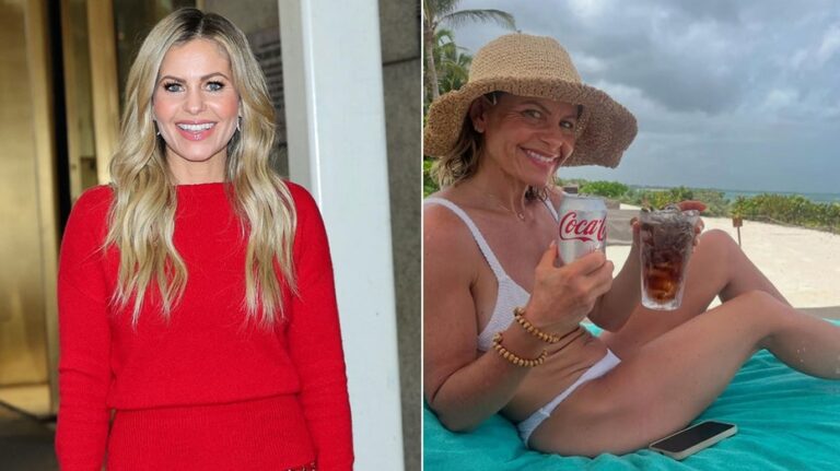 Candace Cameron Bure glows in white bikini during relaxing beach day
