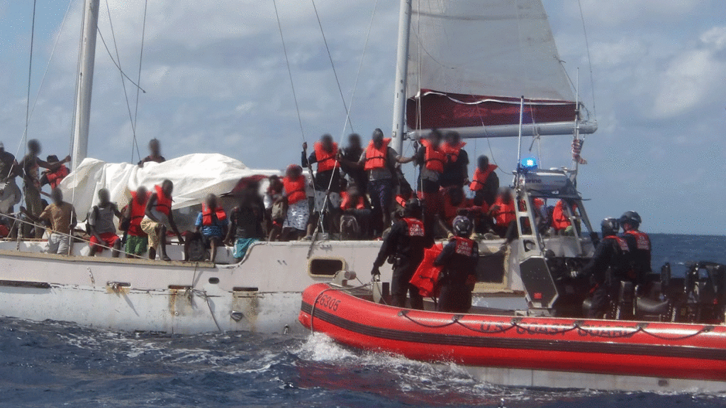 Illegal immigrants storm US beaches as Coast Guard battles migrant surge that rose under Biden