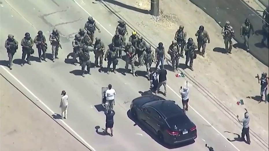 Immigration operation at California cannabis farms leads to clash between federal agents and protesters