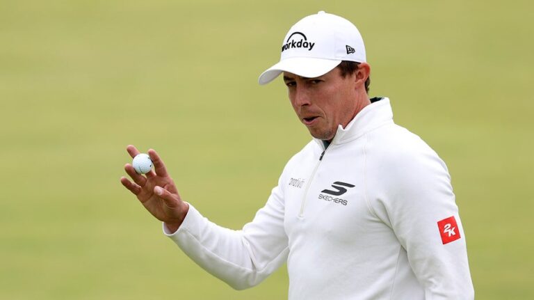 Matt Fitzpatrick dunks in spectacular chip shot for birdie at The Open