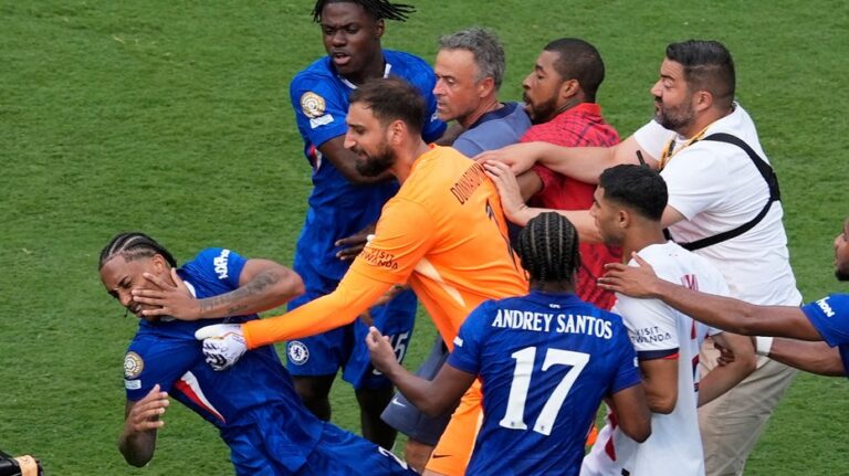 FIFA Club World Cup players brawl moments before Trump hands out awards