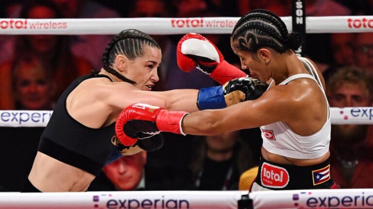 Jake Paul's partner discusses possibility of signing Katie Taylor after beating MVP's Amanda Serrano again
