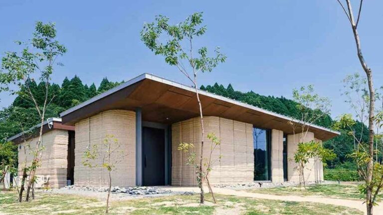 Sustainable 3D-printed home built primarily from soil