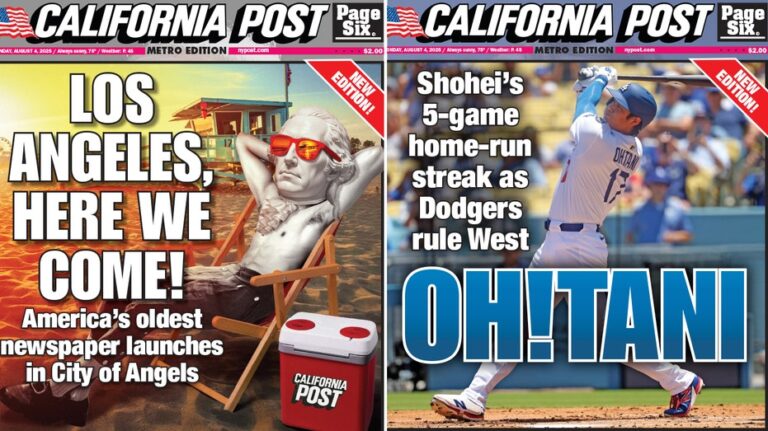 New York Post expands west with California edition planned for early 2026