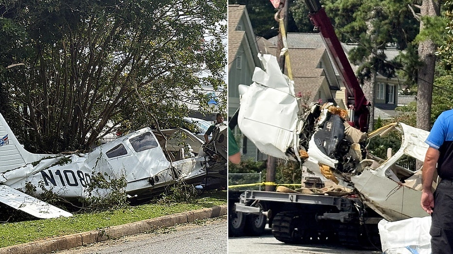 Small aircraft plummets into Georgia neighborhood, leaves 3 injured