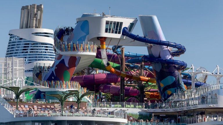Traveler treated for injuries after acrylic glass on cruise ship water slide breaks