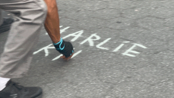 Street artist draws outrage, praise with 'Charlie Kirk spots' after TPUSA founder's assassination