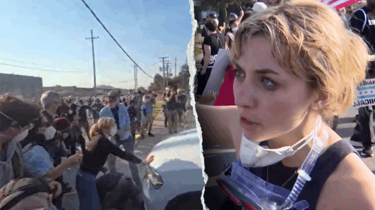 Democratic congressional candidate thrown to ground during chaotic anti-ICE protest